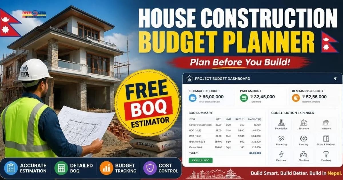House Construction Cost in Nepal 2026: Budget Planner & BOQ Estimator